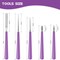 5 Pieces Bead Reamer for Jewelry Making, Bead Spinner Hole Enlarger Tool for Glass Plastic Metal Wood Beads, Remove Burrs, Enlarge Holes, Smooth Edges